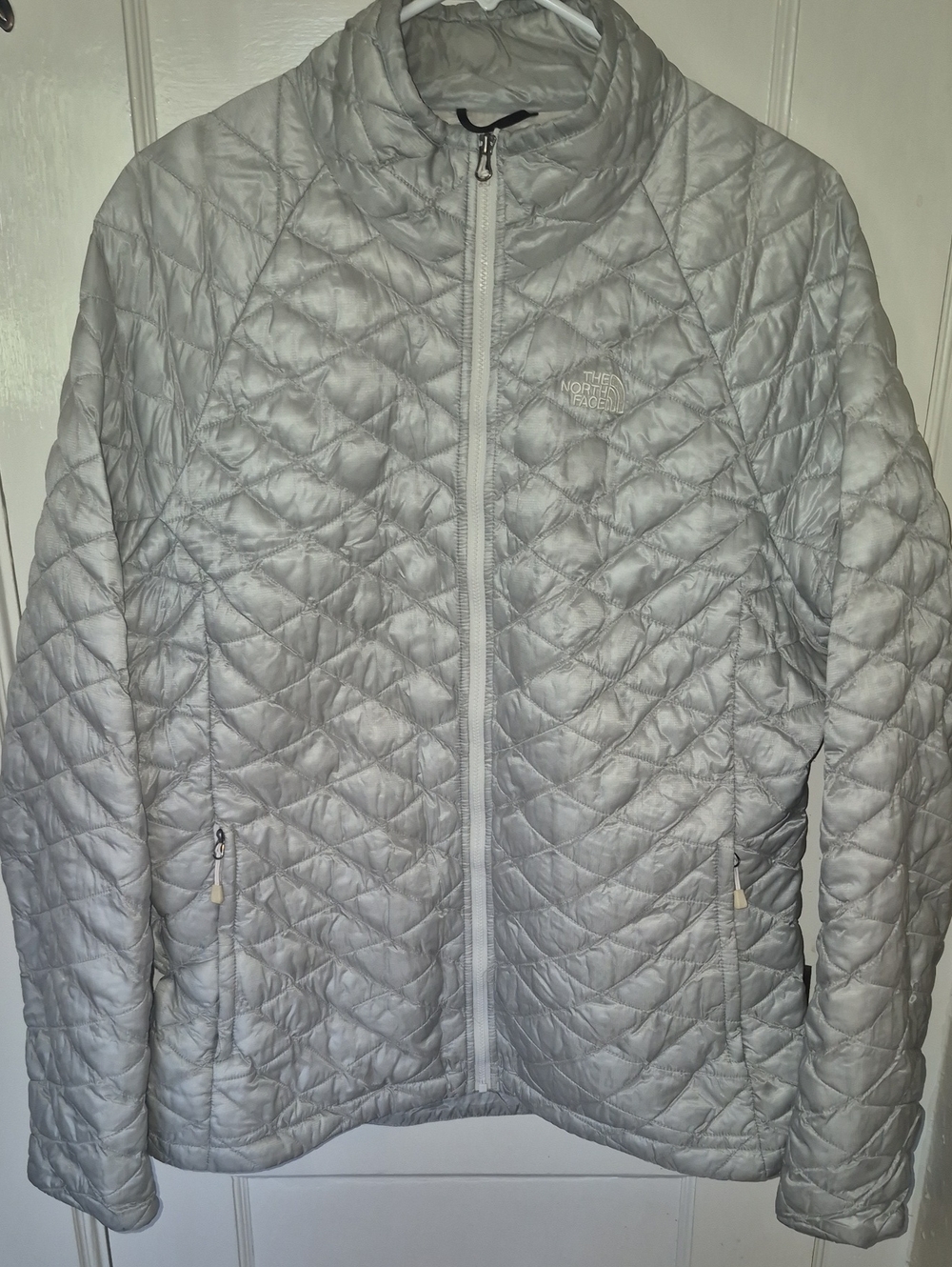 The North Face Women's Light Silver Quilted Puffer Jacket